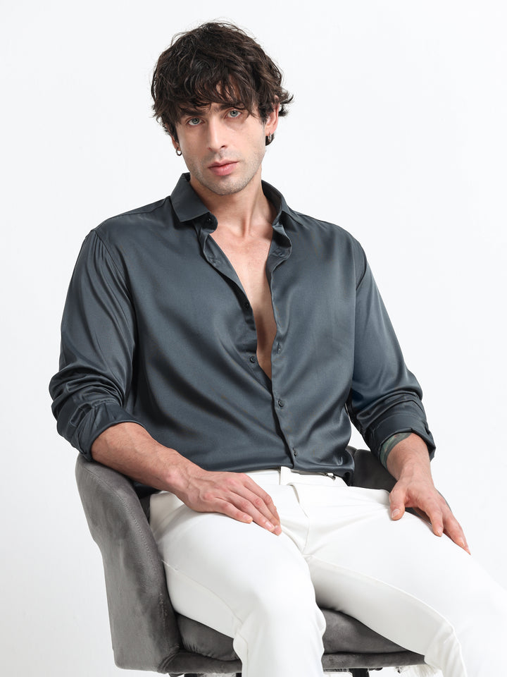 Silhouette Luxe Dark Graphite Party Shirt