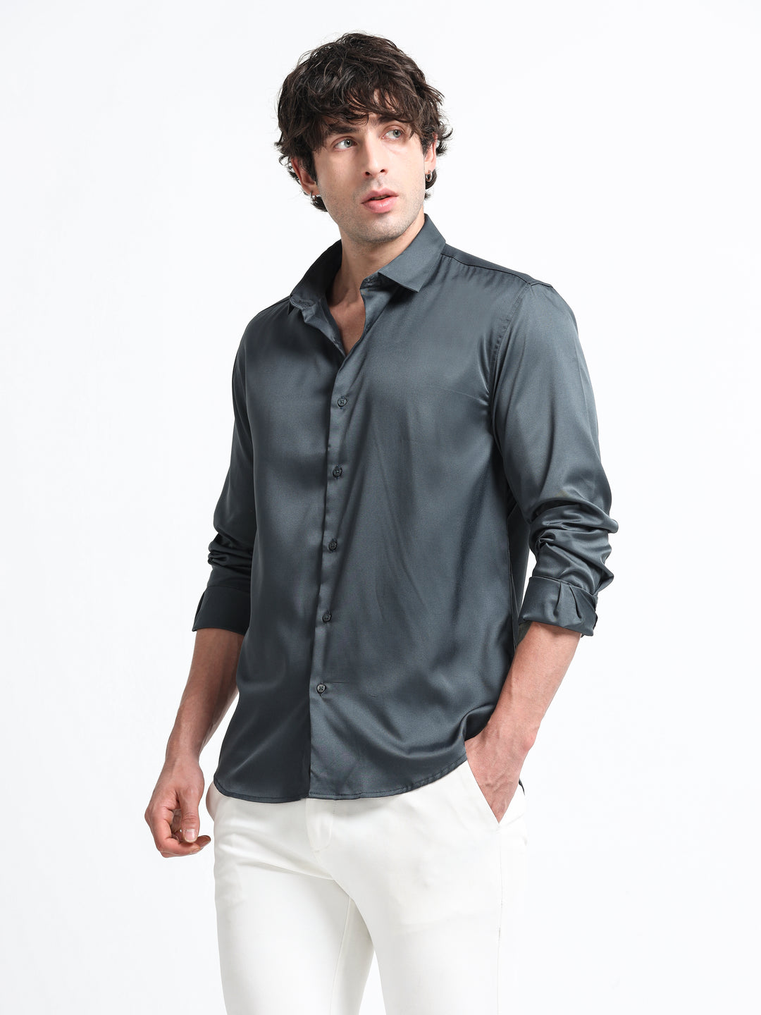 Silhouette Luxe Dark Graphite Party Shirt