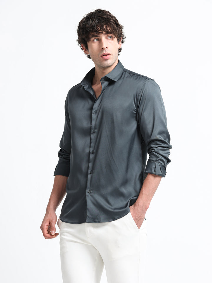 Silhouette Luxe Dark Graphite Party Shirt