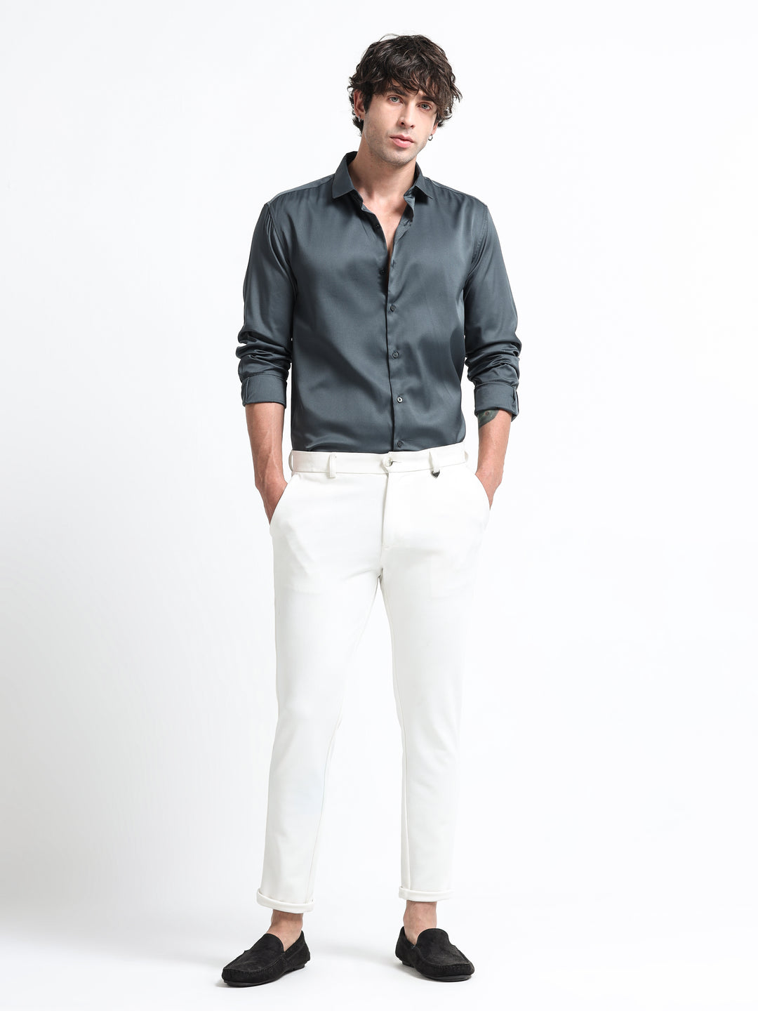 Silhouette Luxe Dark Graphite Party Shirt