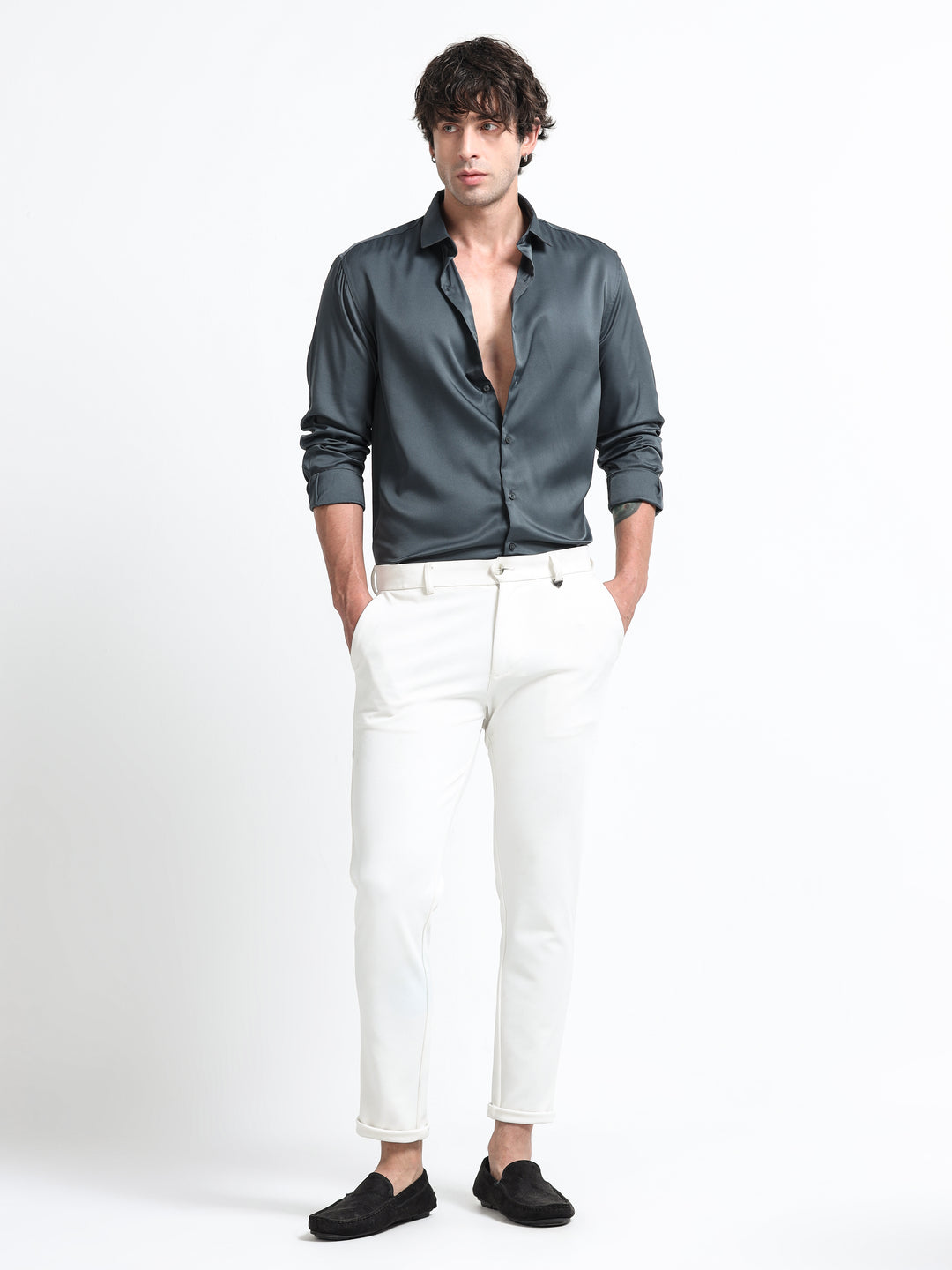 Silhouette Luxe Dark Graphite Party Shirt