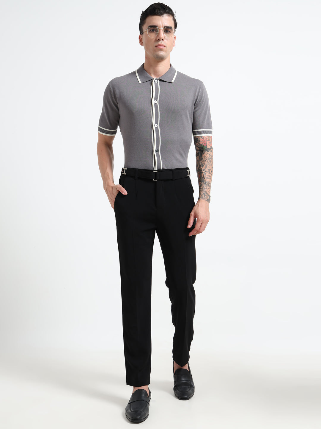 The Sterling Slim-Fit Trousers - Black