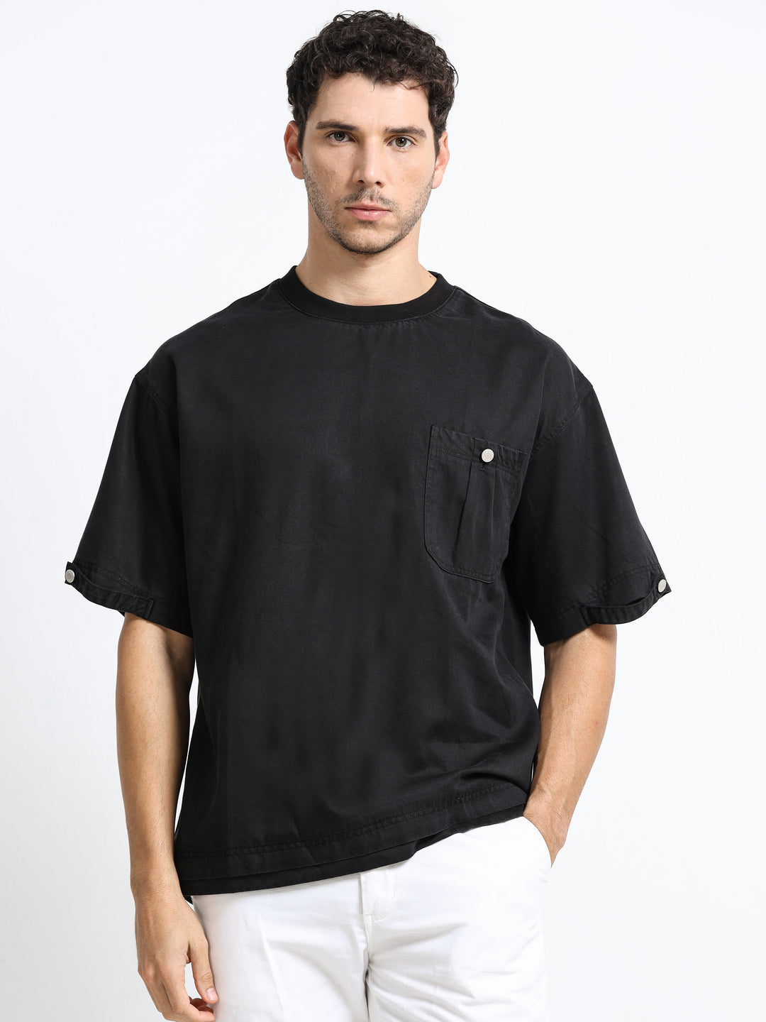 Utility Pocket Jet Black T-Shirt