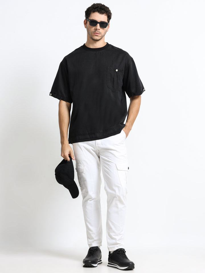 Utility Pocket Jet Black T-Shirt