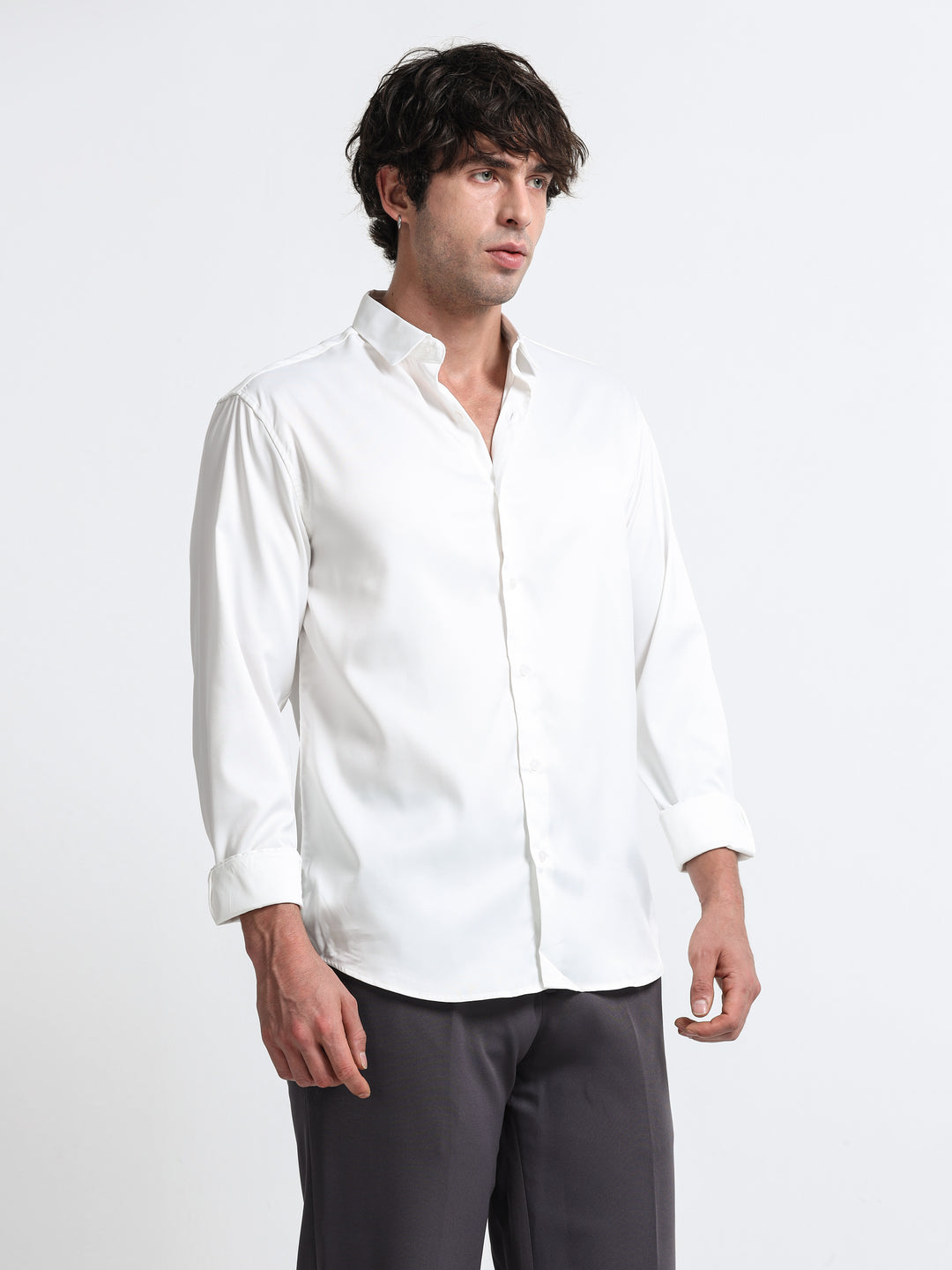 Silhouette Luxe – Ivory White Party Shirt