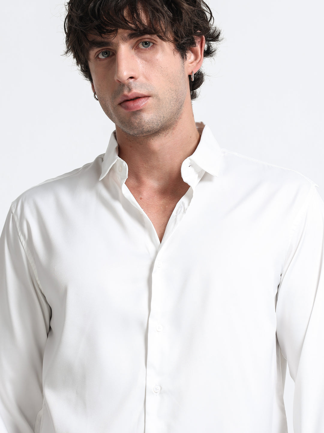 Silhouette Luxe – Ivory White Party Shirt