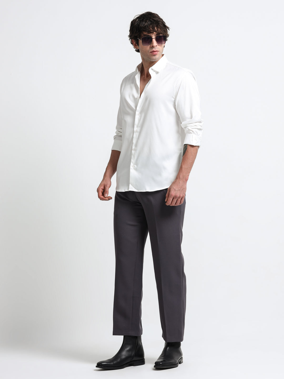Silhouette Luxe – Ivory White Party Shirt