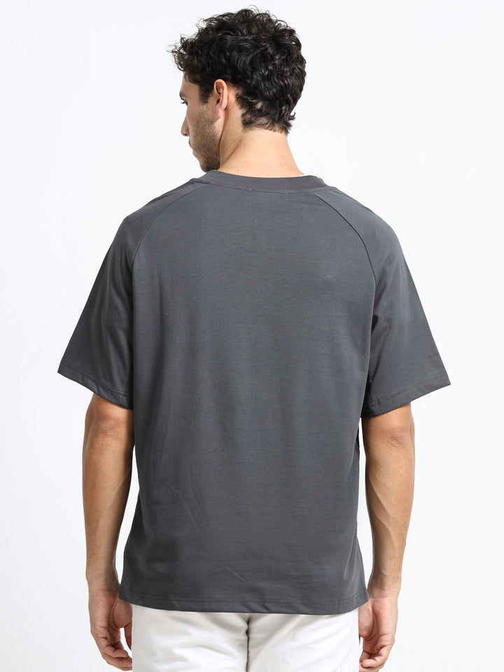 Refined Zipline Ash Charcoal T-Shirt