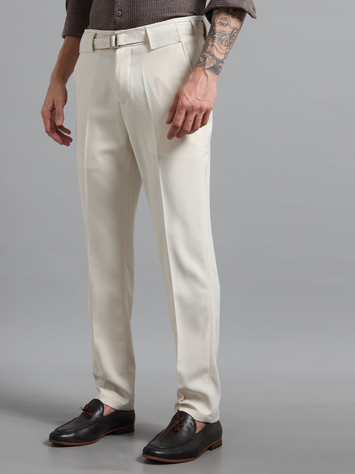 The Sterling Slim-Fit Trousers - Beige