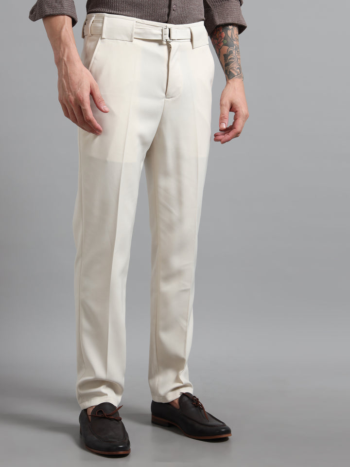 The Sterling Slim-Fit Trousers - Beige