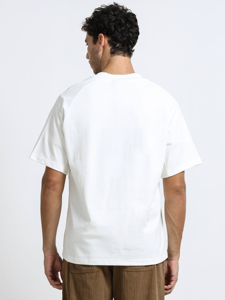 Refined Zipline Ivory White T-Shirt