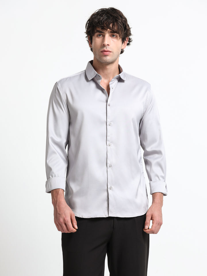 Silhouette Luxe Pearl Grey Party Shirt