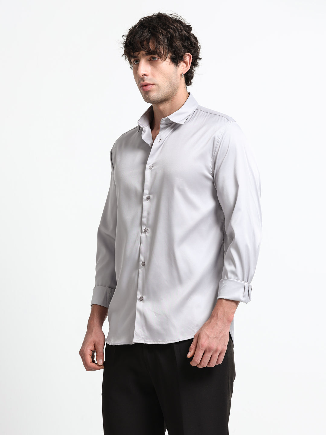 Silhouette Luxe Pearl Grey Party Shirt