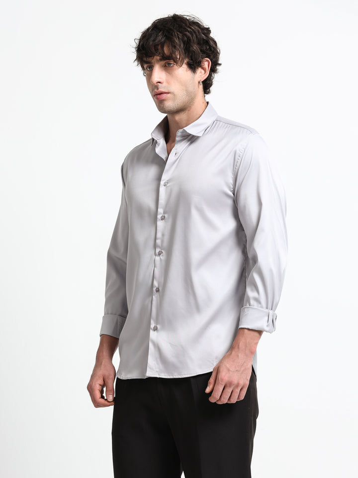 Silhouette Luxe Pearl Grey Party Shirt