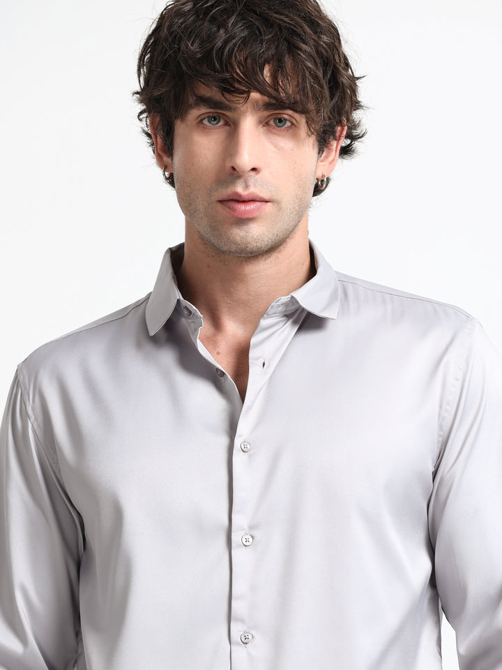 Silhouette Luxe Pearl Grey Party Shirt
