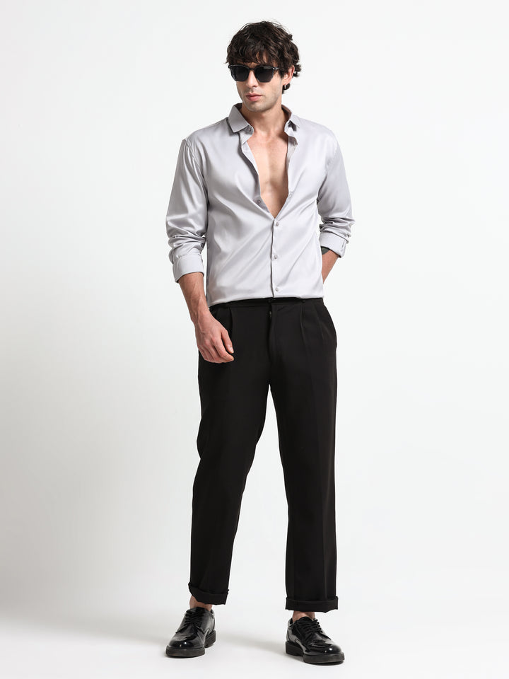 Silhouette Luxe Pearl Grey Party Shirt