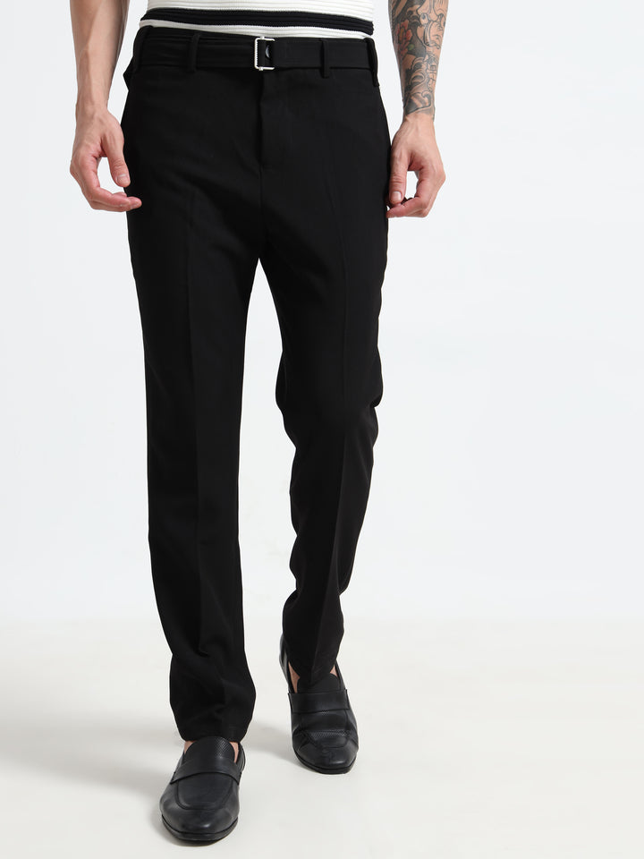 The Sterling Slim-Fit Trousers - Black