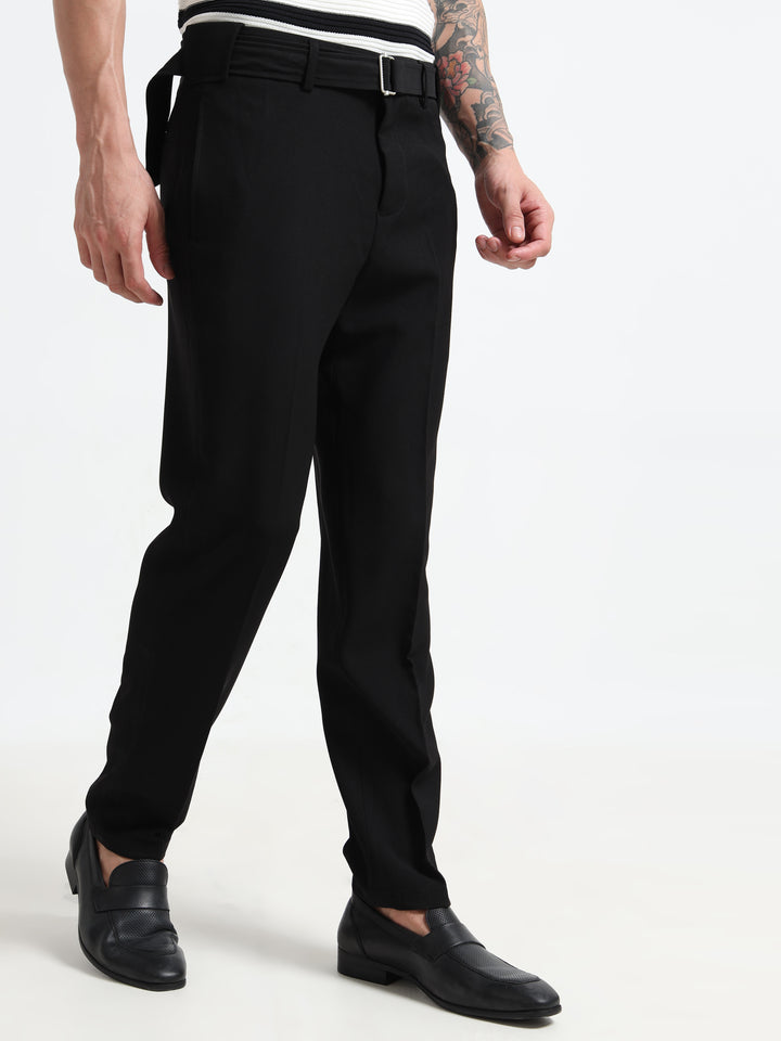The Sterling Slim-Fit Trousers - Black