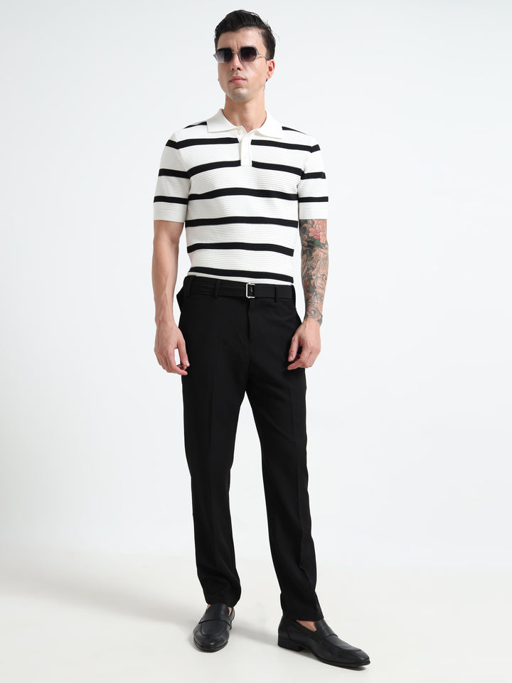 The Sterling Slim-Fit Trousers - Black