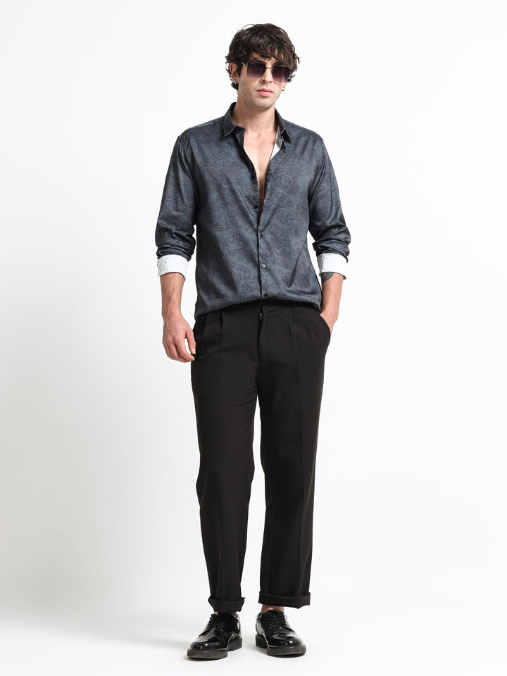 Midnight Paisley Shirt – Steel Eclipse