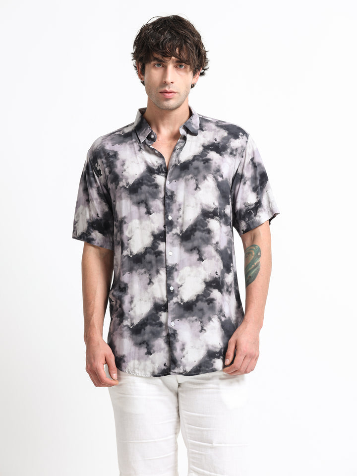 Aurelia Flow Shirt – Ash Veil