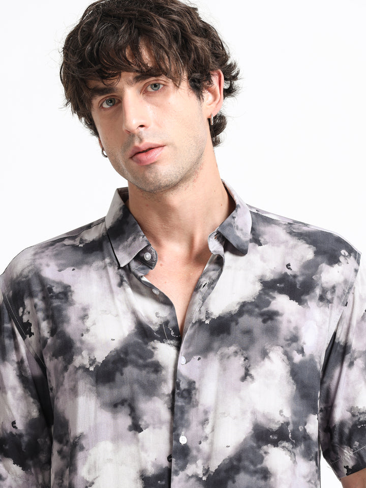 Aurelia Flow Shirt – Ash Veil