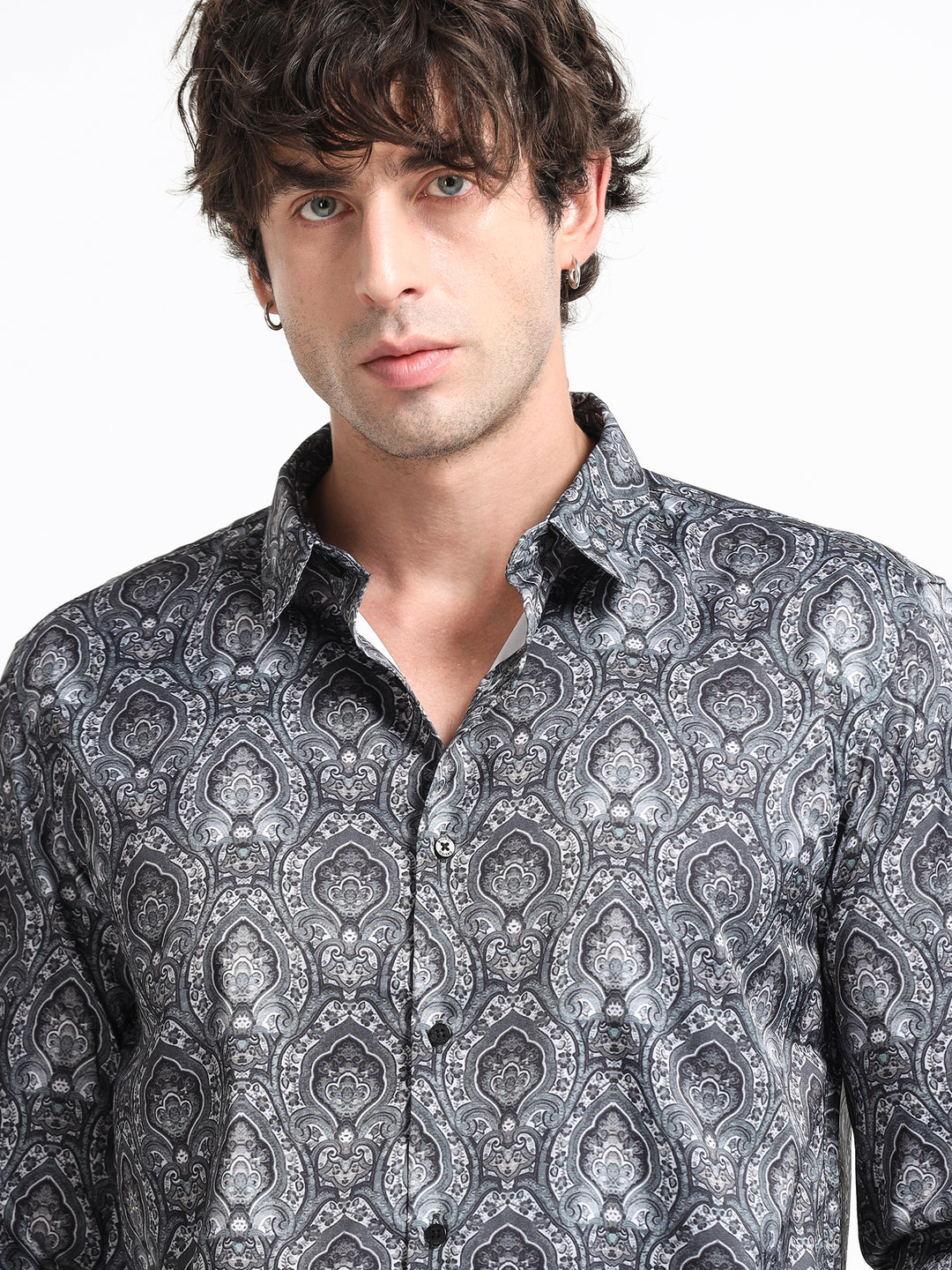 Regal Arabesque Shirt – Obsidian Ash