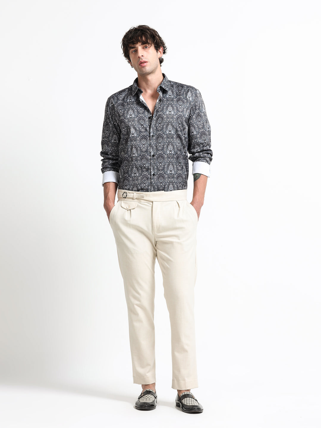 Regal Arabesque Shirt – Obsidian Ash