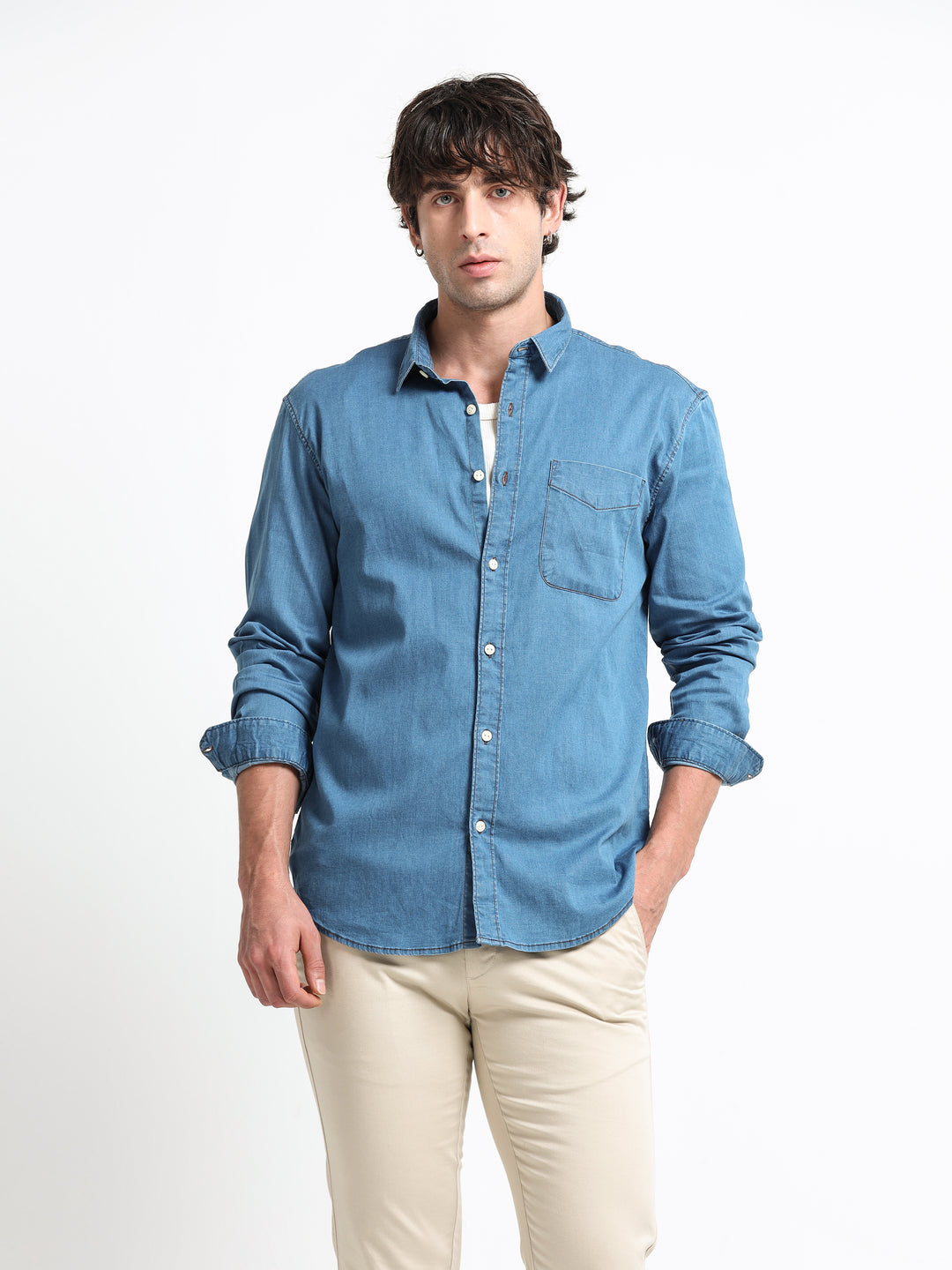 Denim Core Mid Blue Shirt