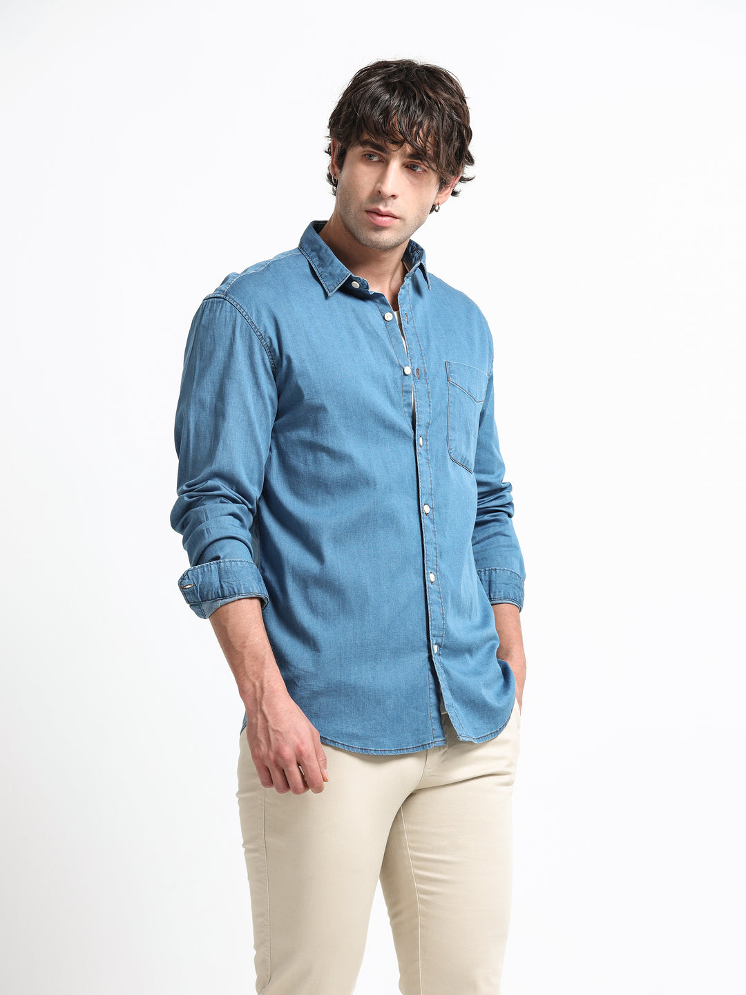 Denim Core Mid Blue Shirt