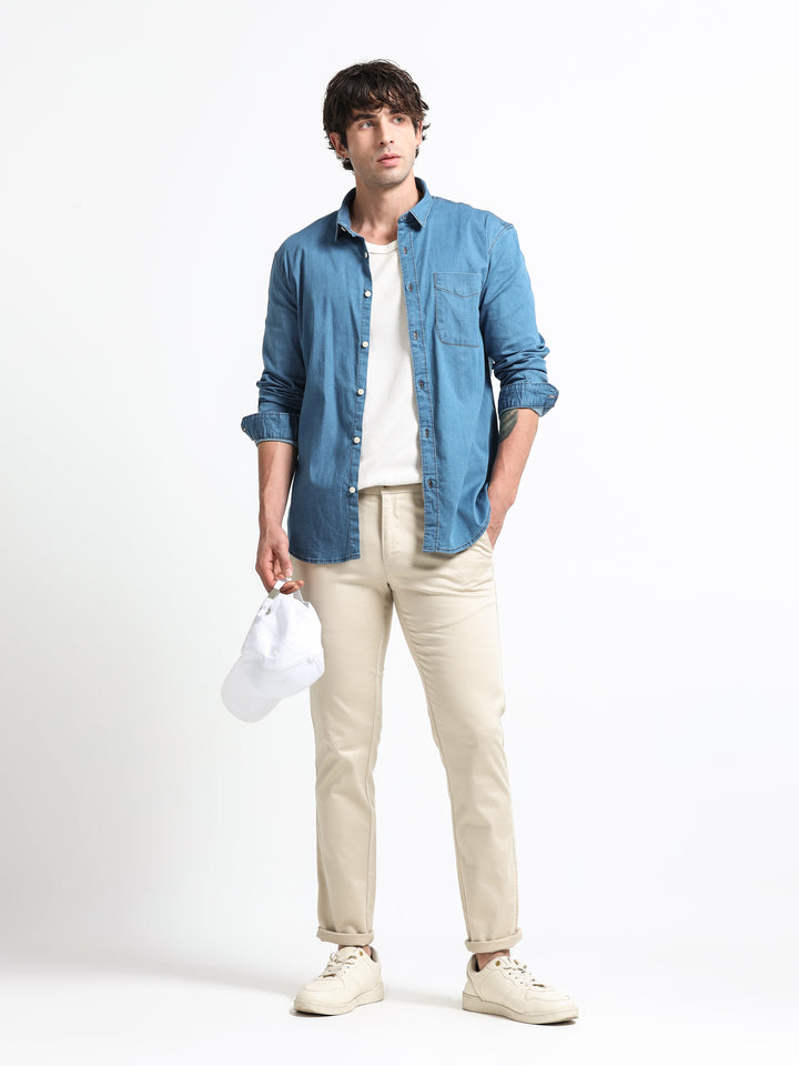 Denim Core Mid Blue Shirt