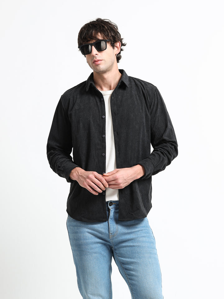 Cord Crest Shirt – Iron Ash