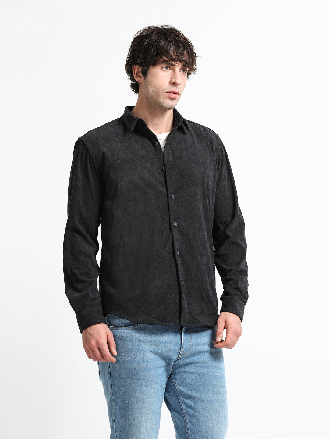 Cord Crest Shirt – Iron Ash