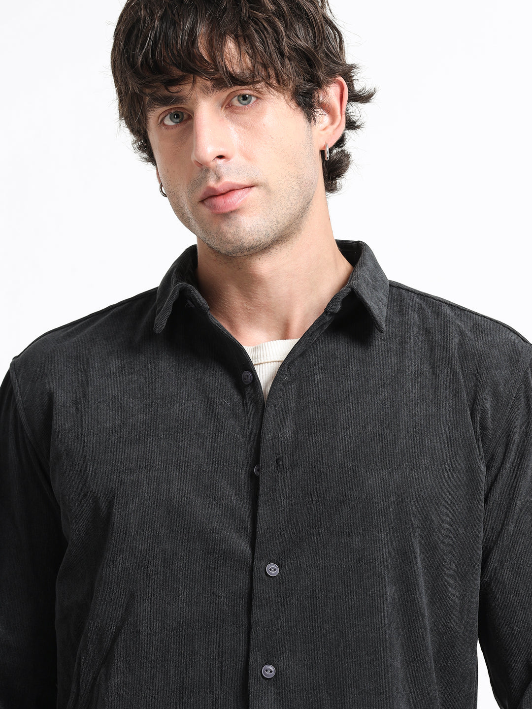 Cord Crest Shirt – Iron Ash