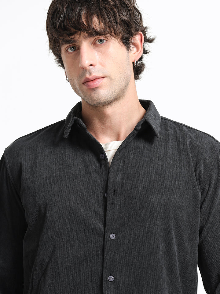 Cord Crest Shirt – Iron Ash