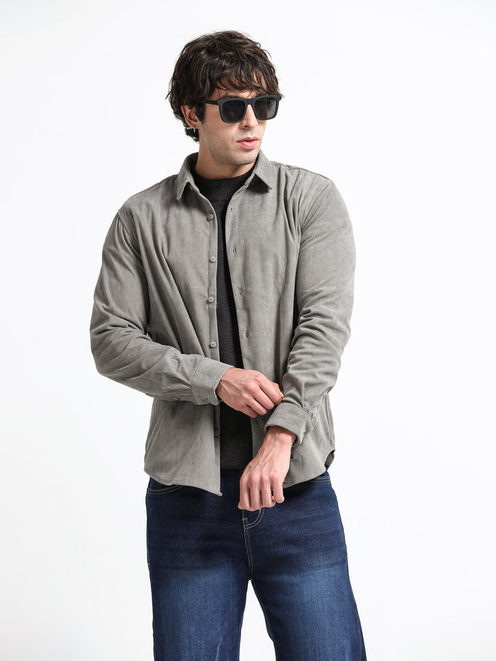 Cord Crest Shirt – Stone Ash