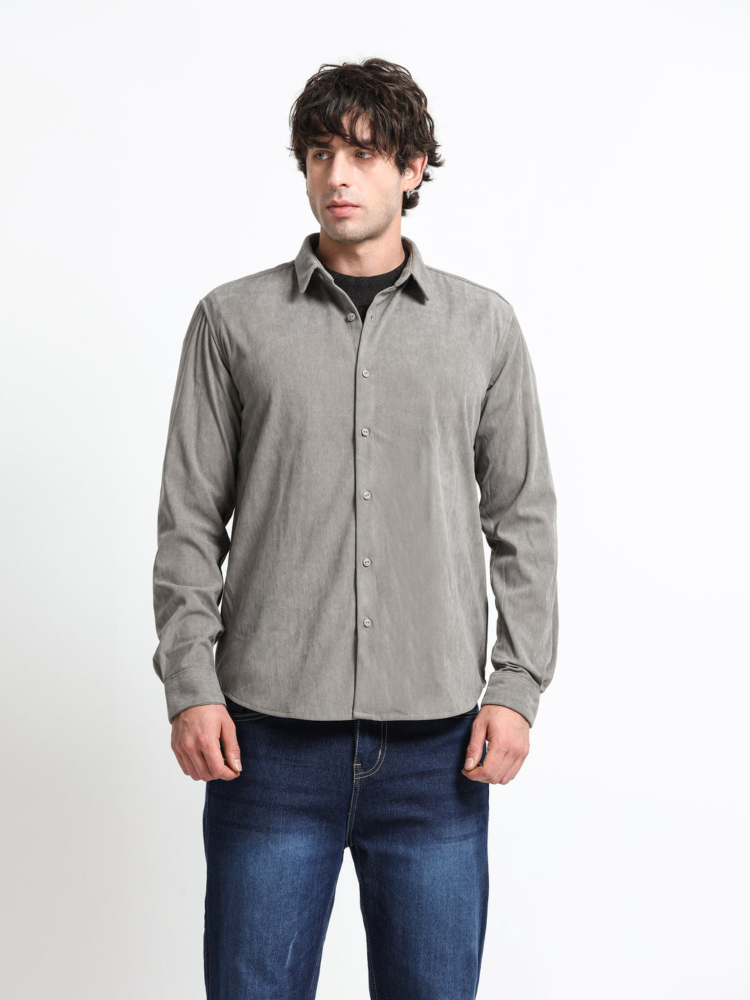 Cord Crest Shirt – Stone Ash