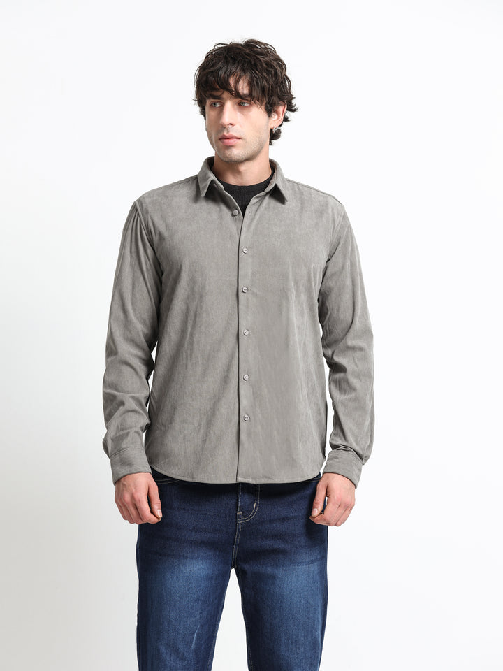 Cord Crest Shirt – Stone Ash