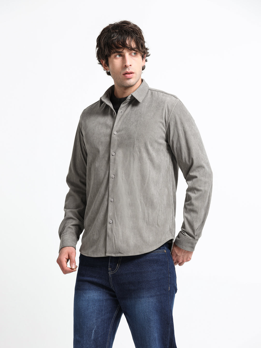Cord Crest Shirt – Stone Ash