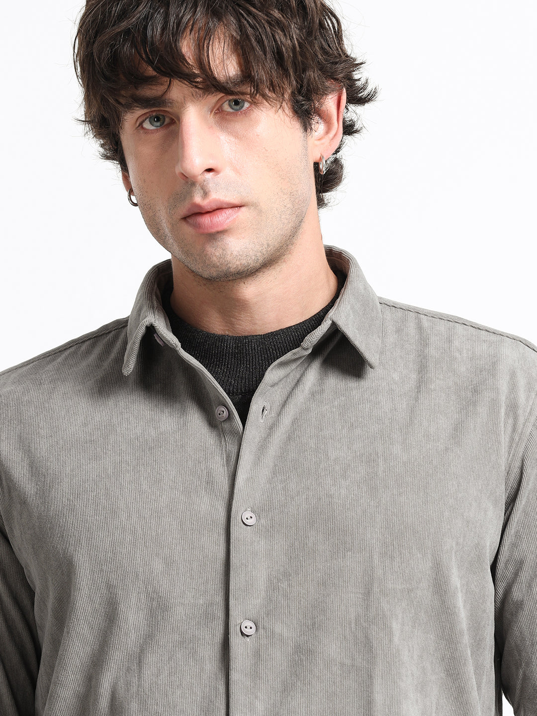 Cord Crest Shirt – Stone Ash