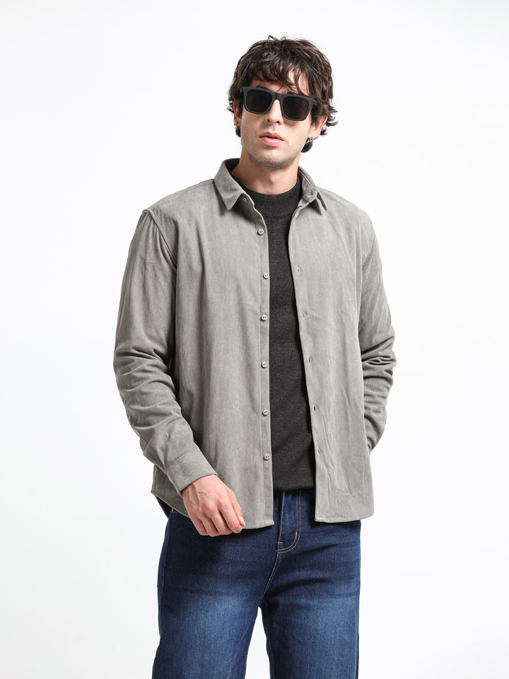 Cord Crest Shirt – Stone Ash