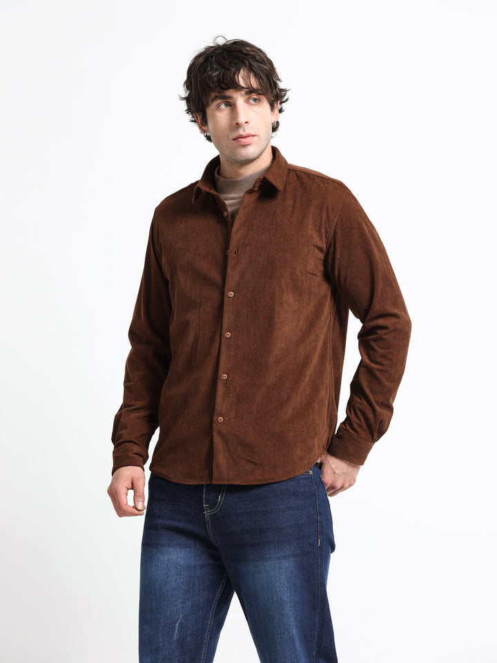 Cord Crest Shirt – Chestnut Ember