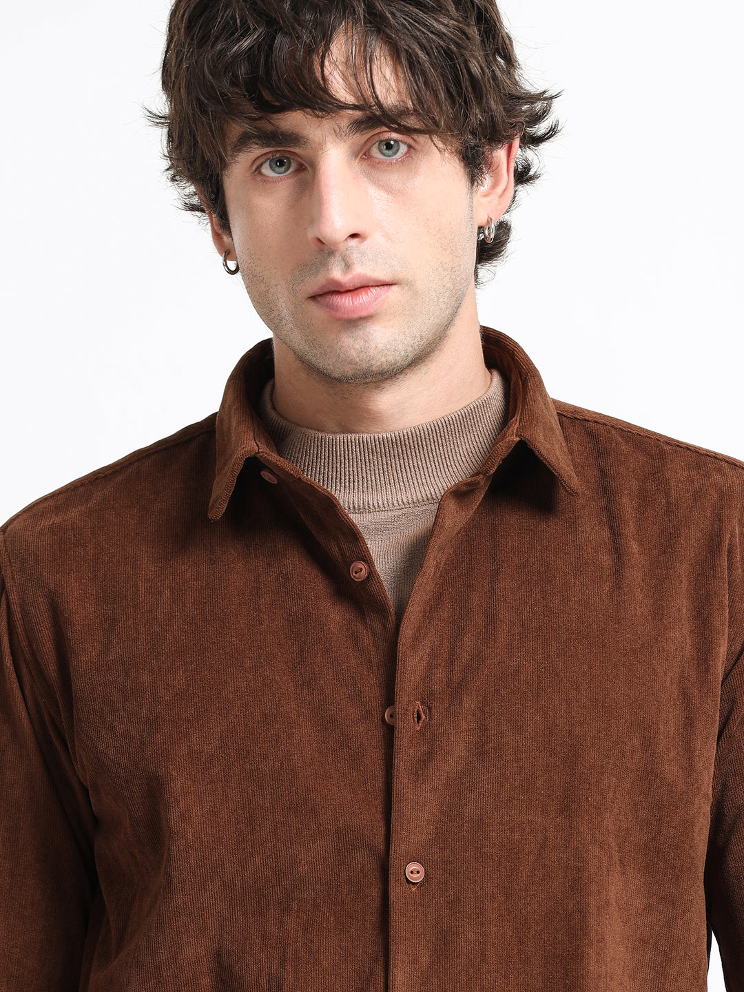 Cord Crest Shirt – Chestnut Ember