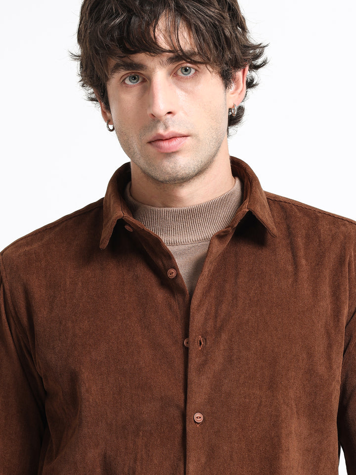 Cord Crest Shirt – Chestnut Ember