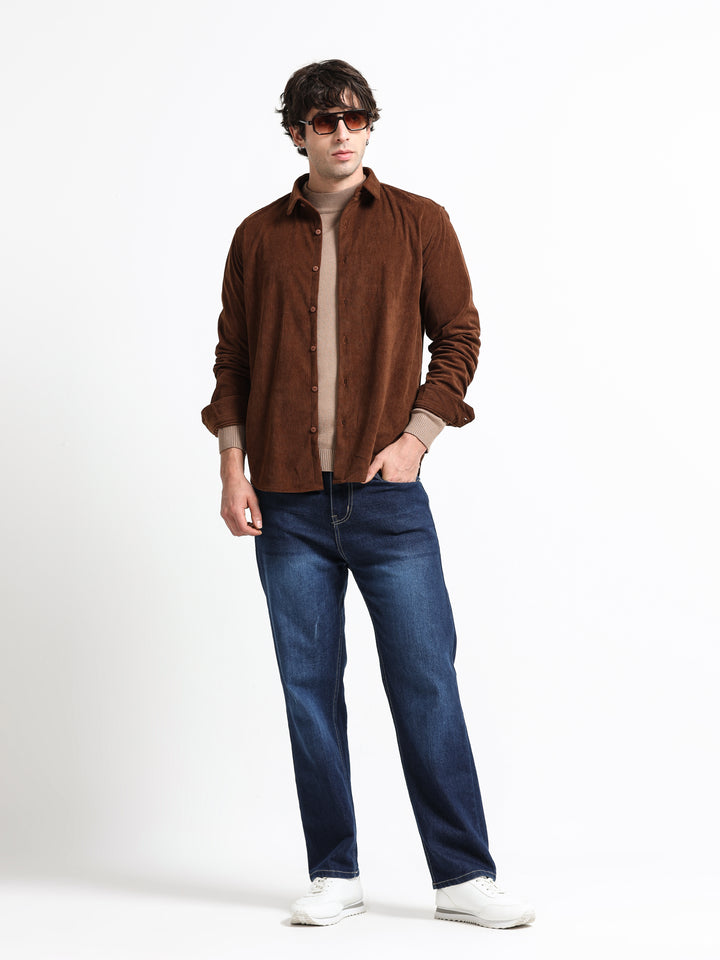 Cord Crest Shirt – Chestnut Ember