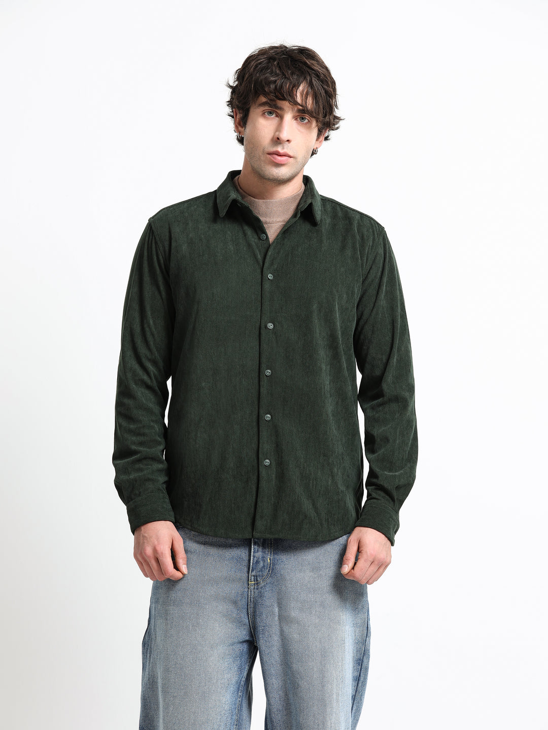 Cord Crest Shirt – Forest Moss