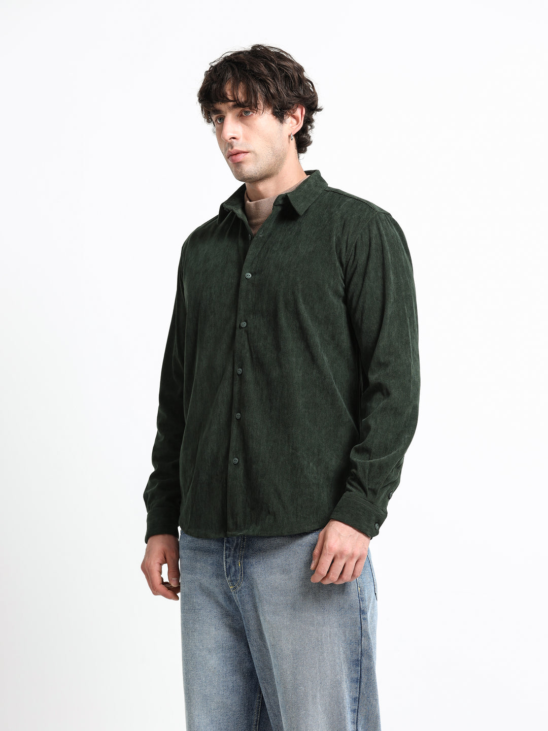 Cord Crest Shirt – Forest Moss