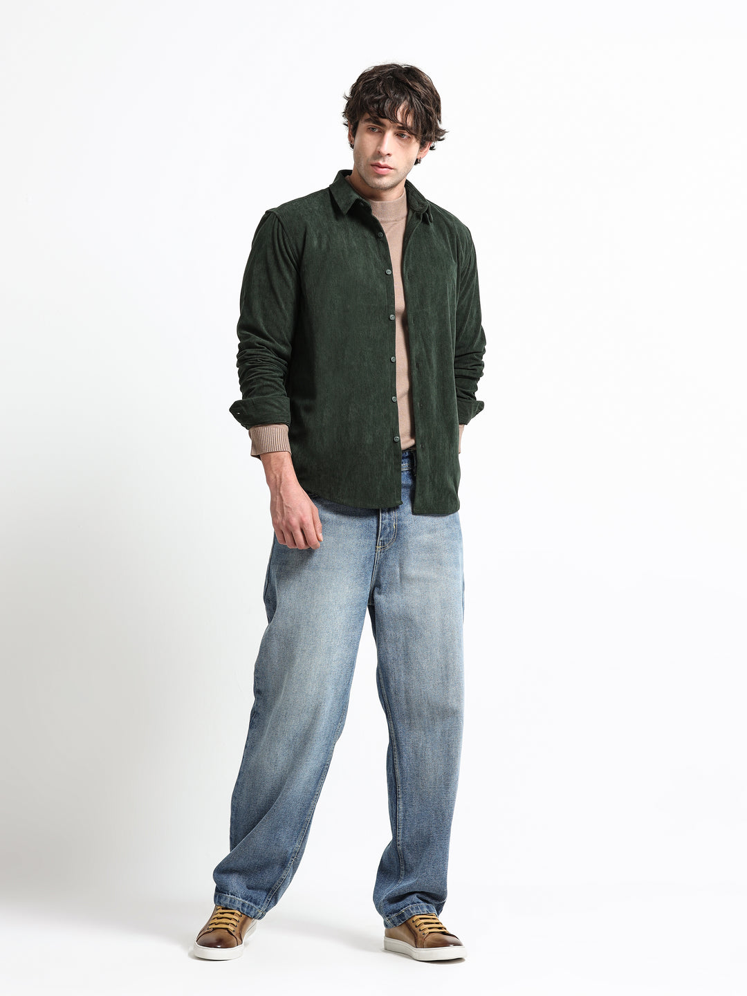 Cord Crest Shirt – Forest Moss