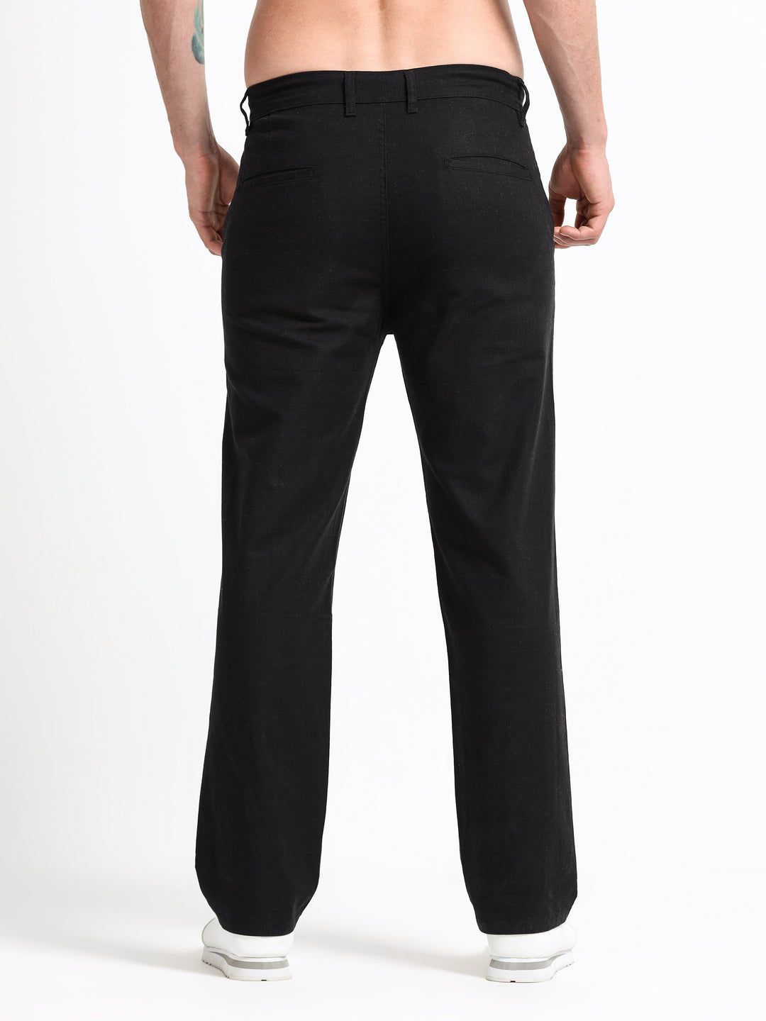 Montreux Linen Ease Pants – Midnight Black