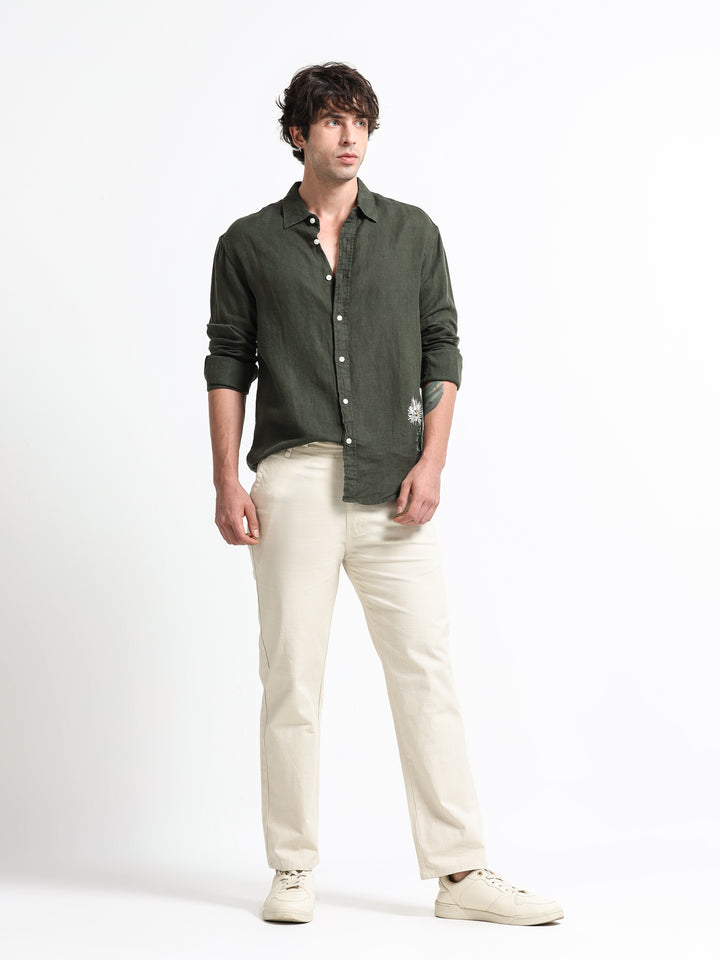 Montreux Linen Ease Pants – Ivory Sand